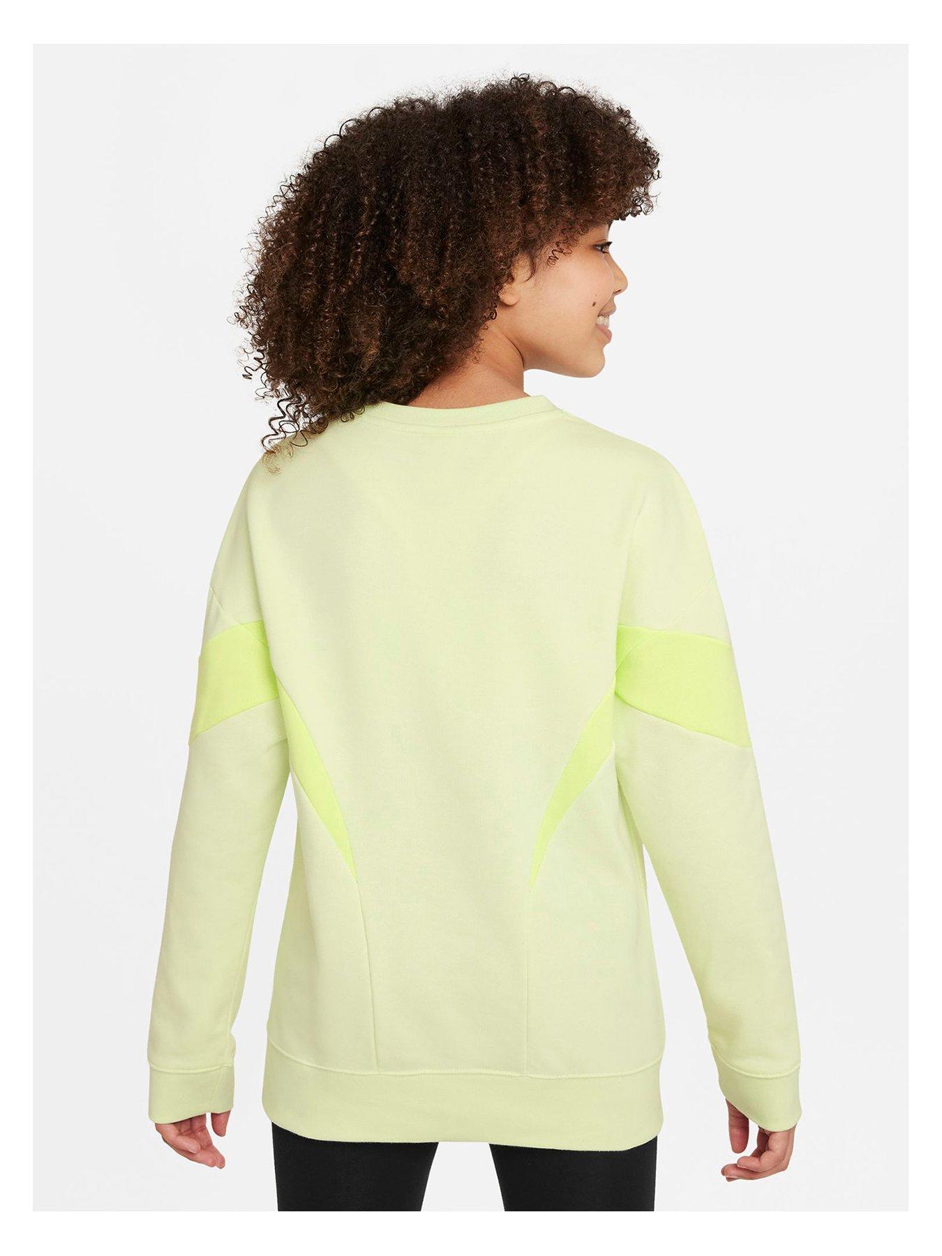 Kids NSW Girls Air French Terry Crew Sweat Top - Green
