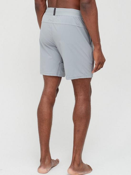 stillFront image of nike-train-dry-fit-flex-yoga-shorts-greyblack