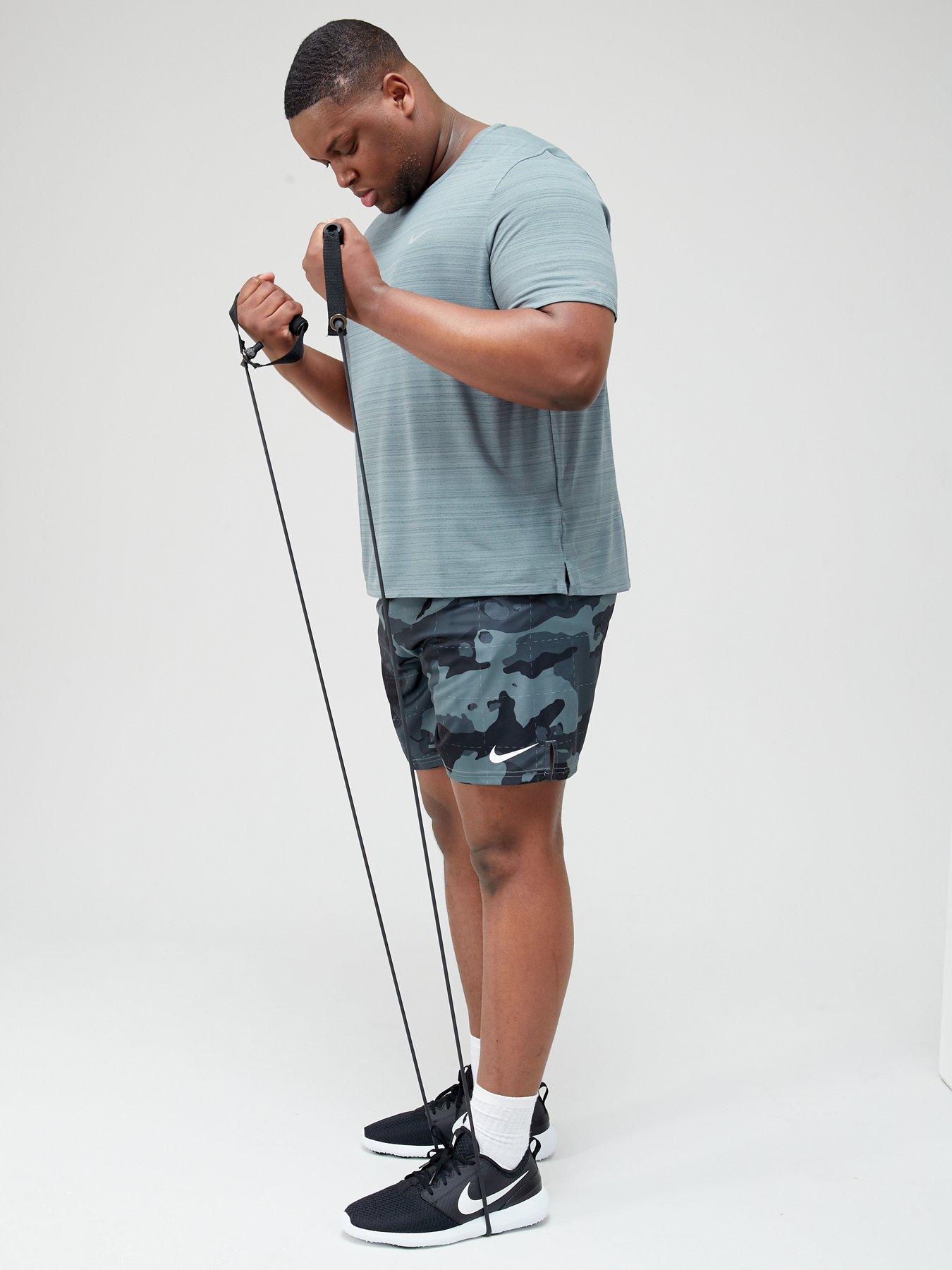 Men Train Dri-FIT Camo AOP Shorts 5.0 (Plus Size) - Grey/White
