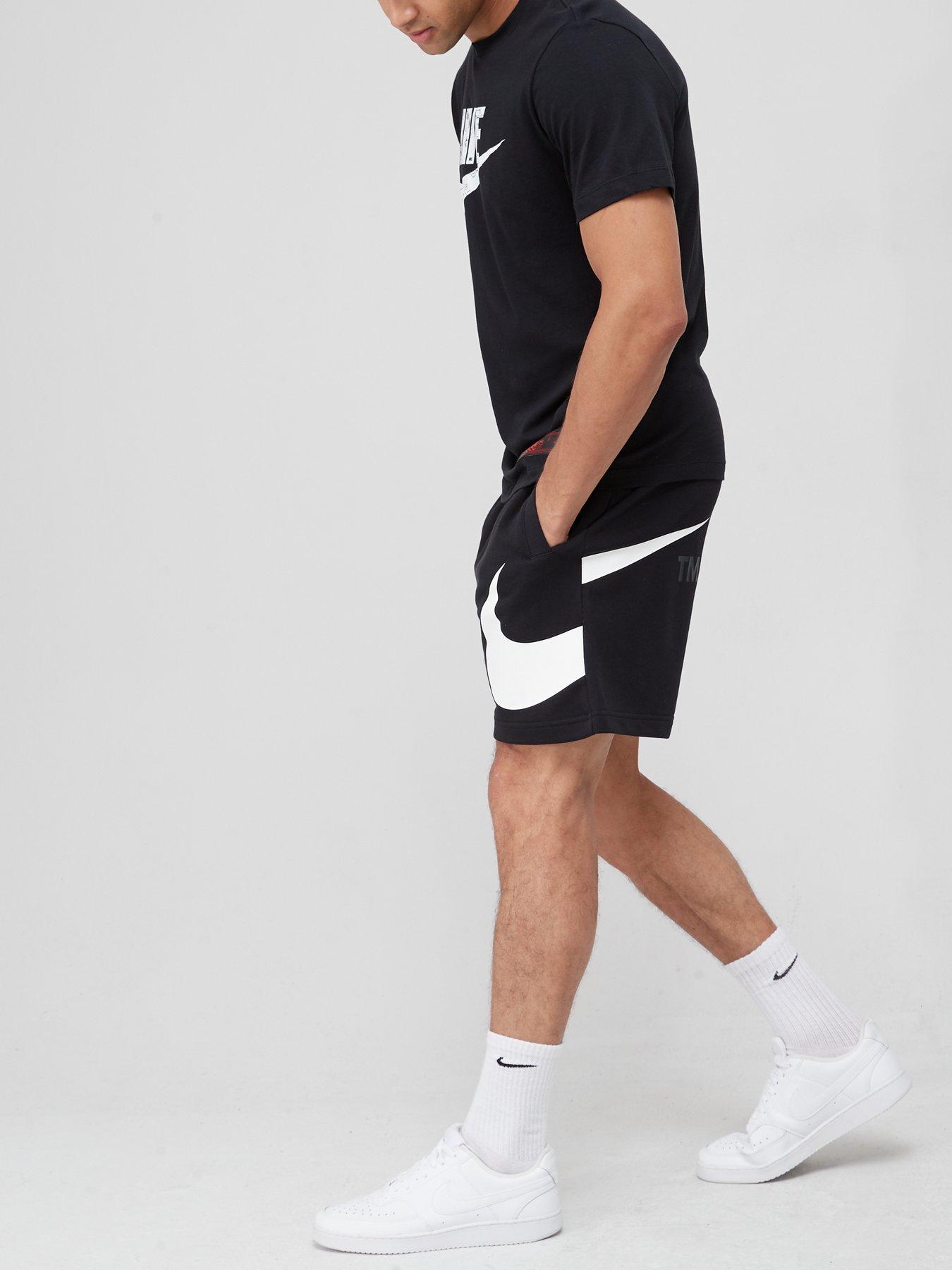 black and white nike shorts mens