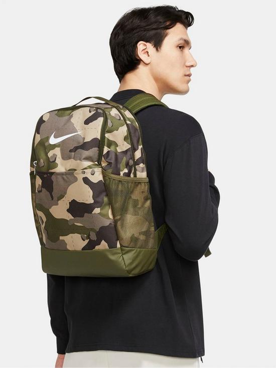 Nike Brasilia Camo Backpack - Khaki | very.co.uk