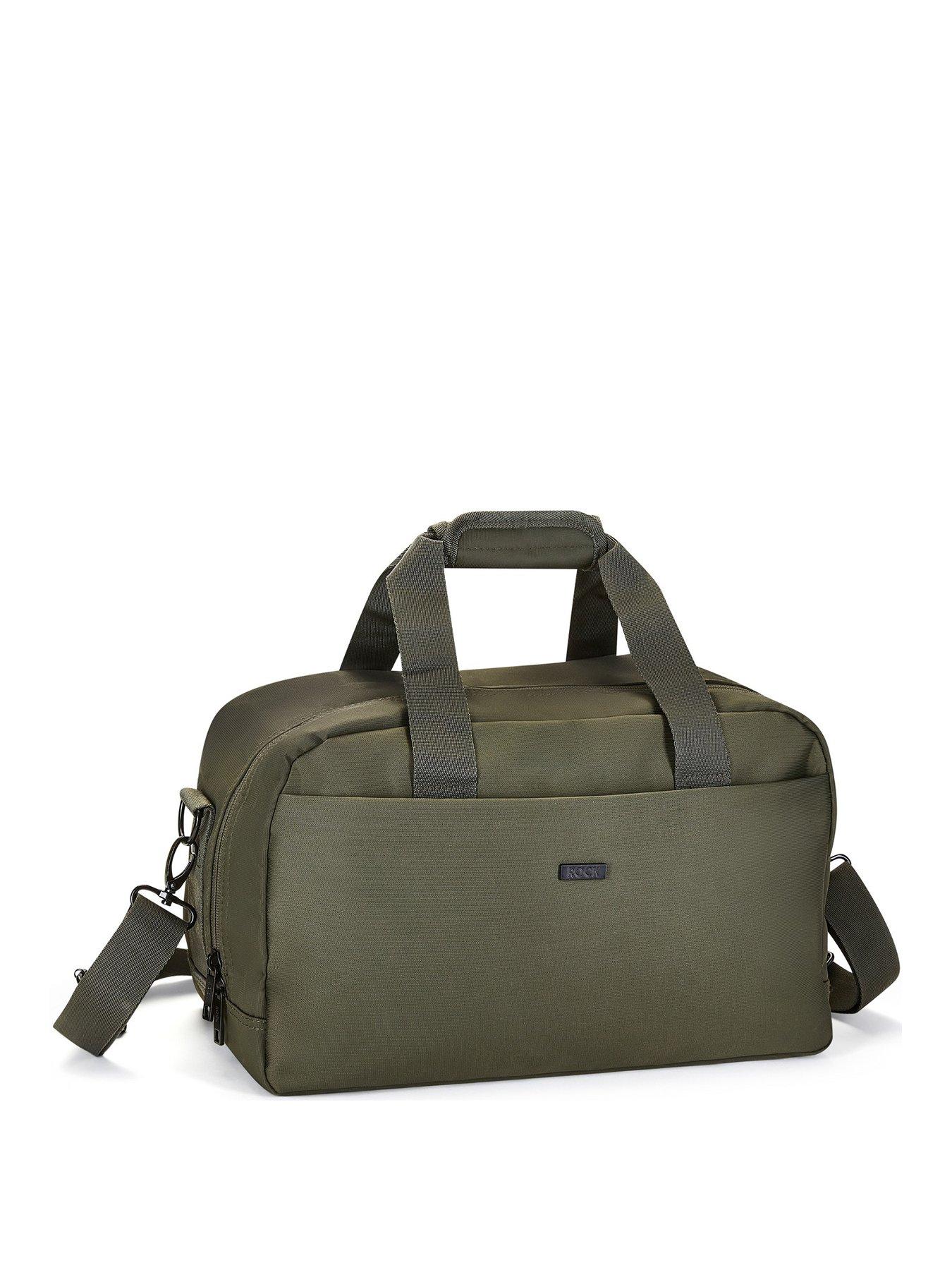 Image 1 of 5 of Rock Luggage Platinum Olive Green Underseat Holdall