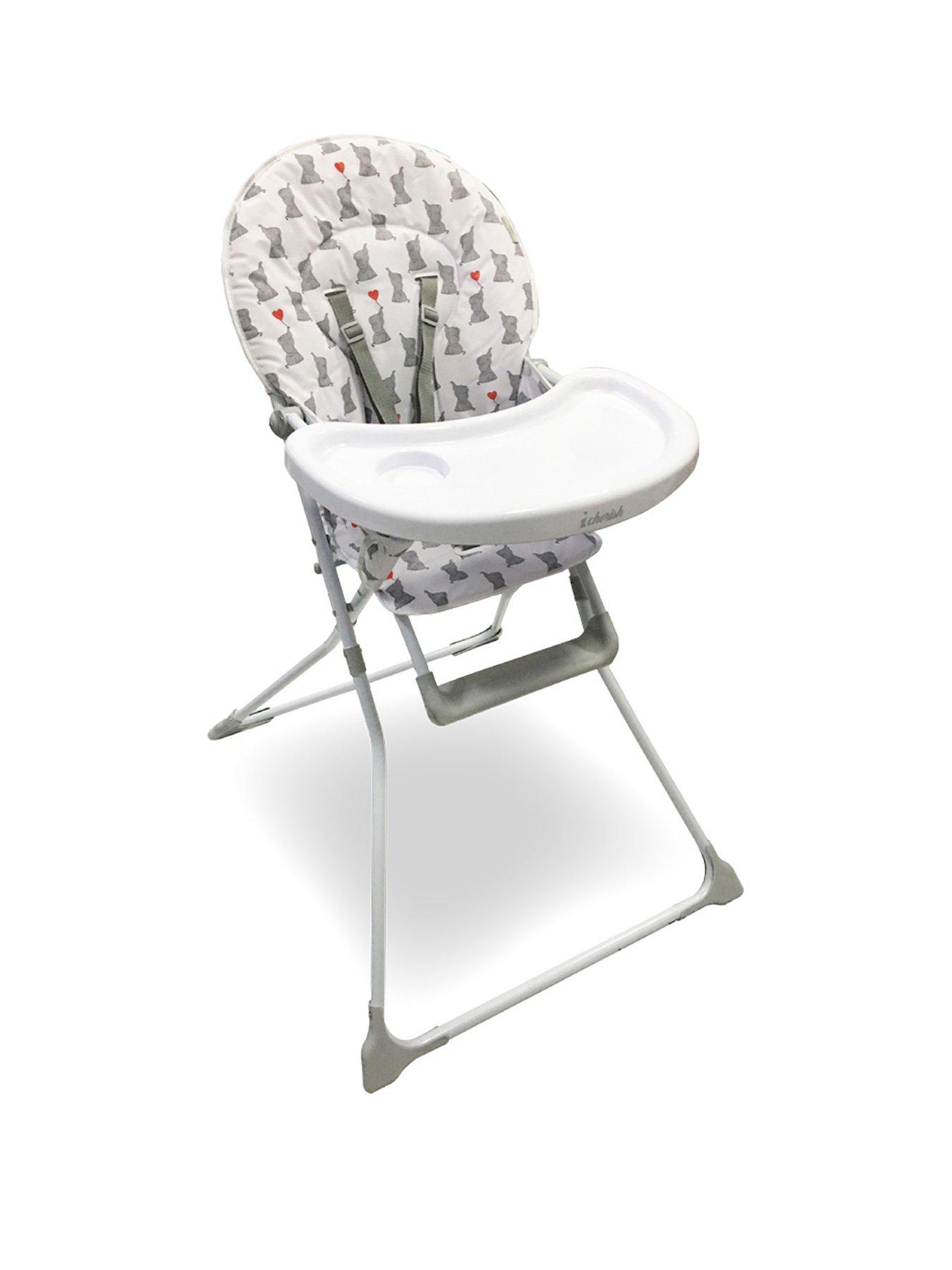 Product photograph of My Babiie Mbhc1 Dani Dyer Elephants Compact Highchair from very.co.uk
