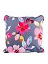  image of navigate-gardenia-outdoor-cushion-with-grey-floral-background