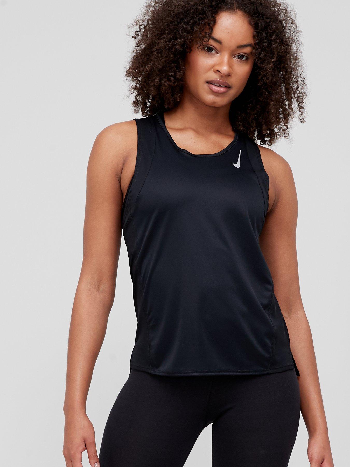 Nike Running Dri-FIT Race Day Singlet - Black | very.co.uk