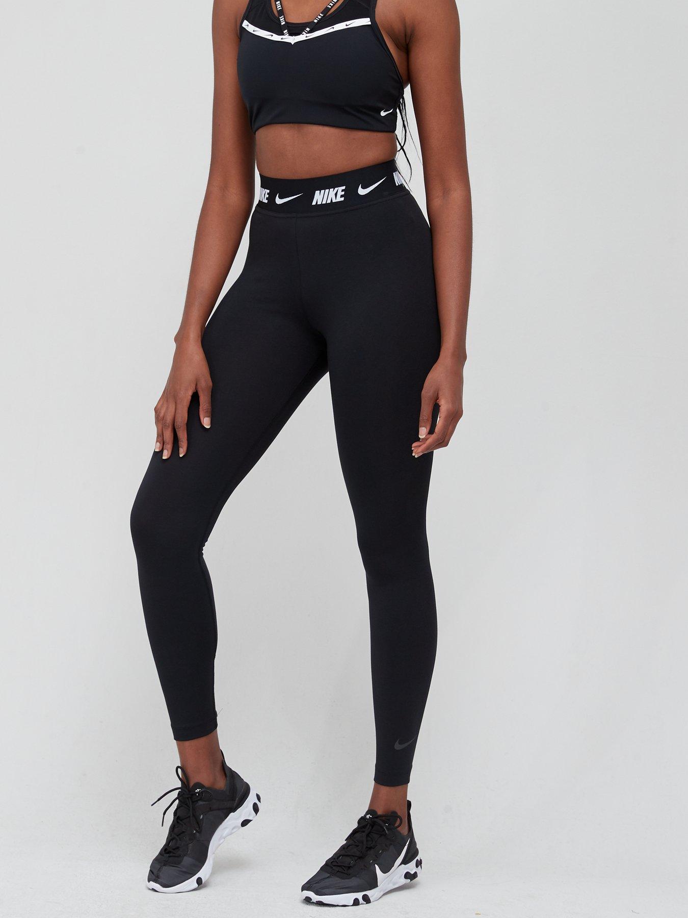 Nike NSW Essential Swoosh Leggings - Black