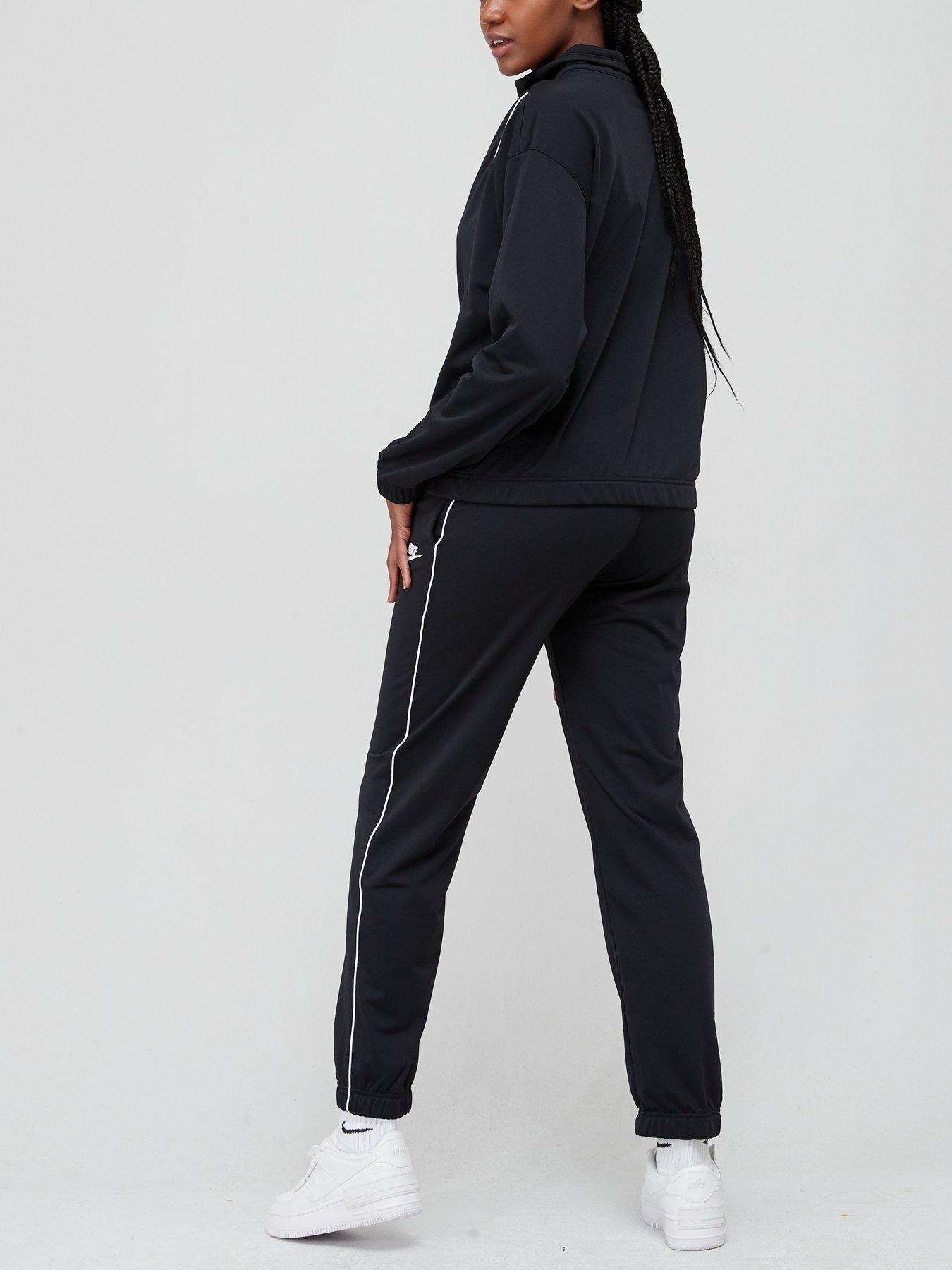 adidas Sportswear Womens Linear Tracksuit - Black/White