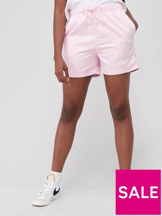 front image of nike-air-nsw-woven-shorts-pink