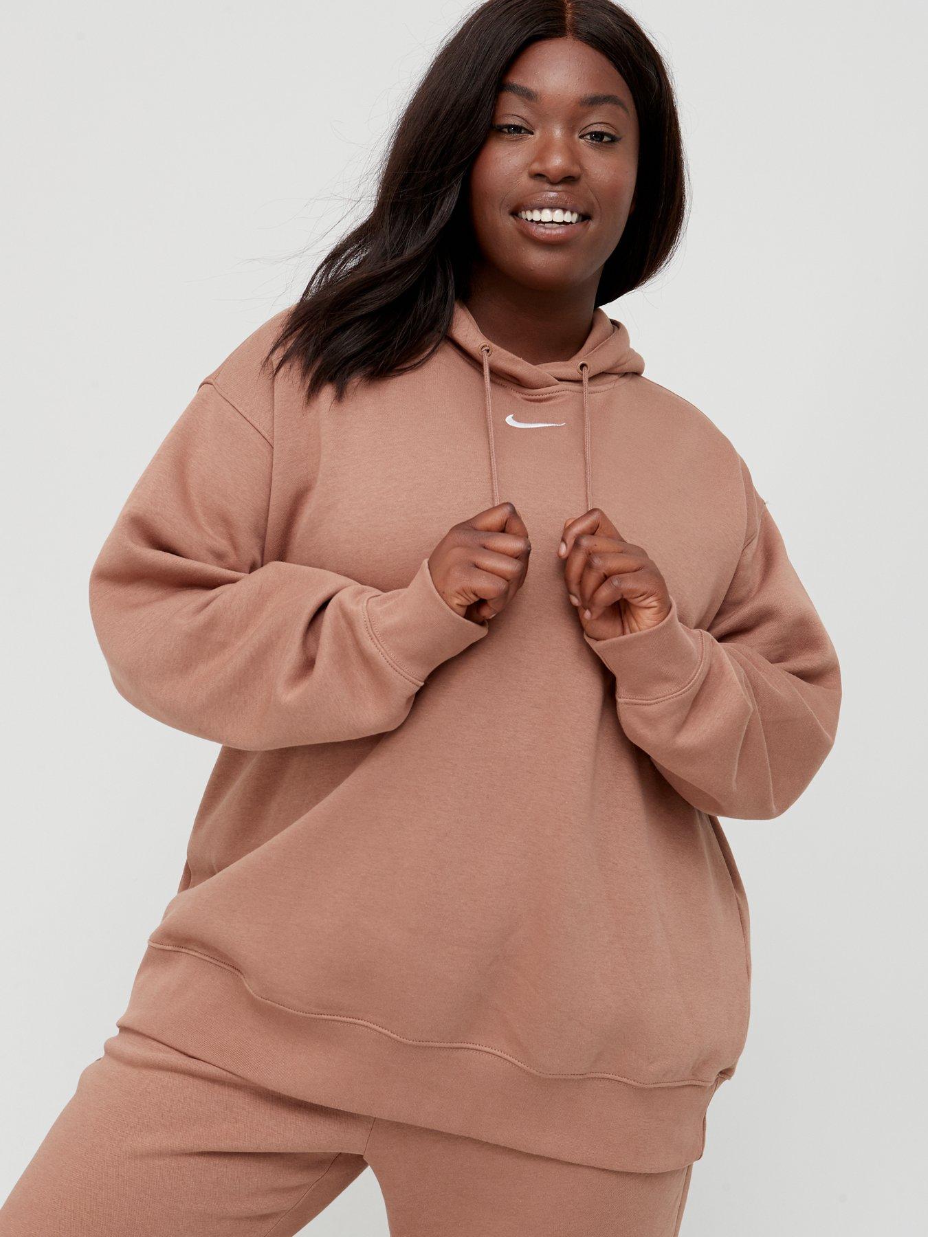 nike trend overhead hoodie brown