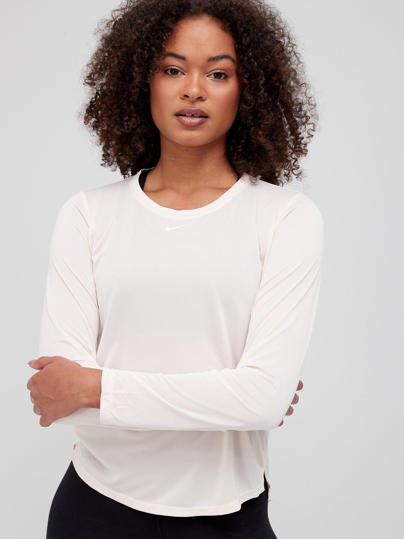 nike women's dri fit long sleeve cotton tee