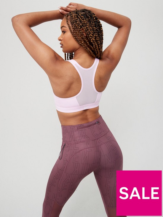stillFront image of nike-medium-support-zip-front-bra-pink