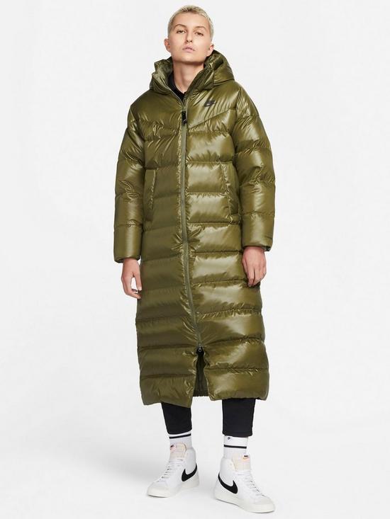 front image of nike-nsw-hooded-down-parka