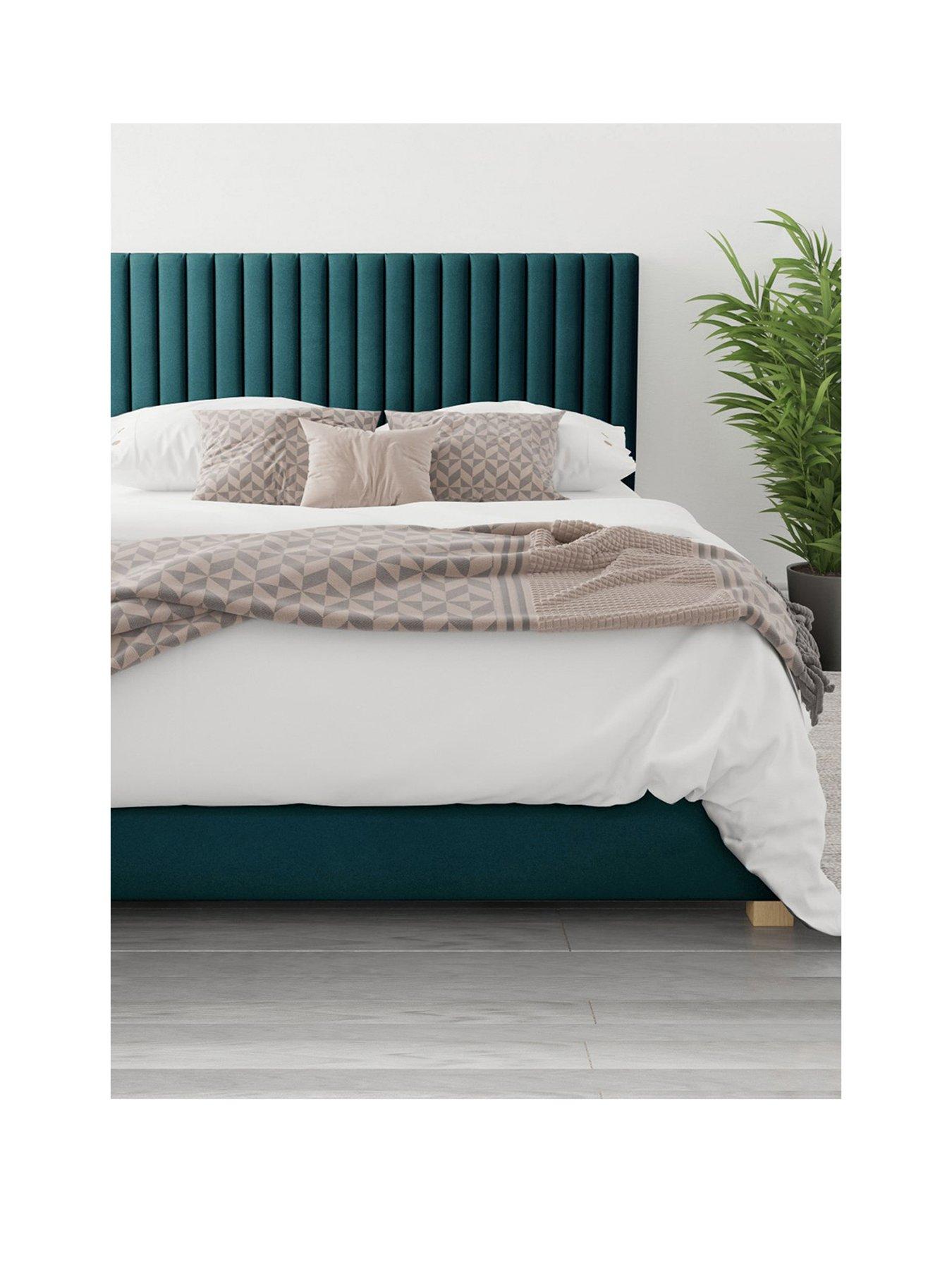 Aspire Grant Ottoman Storage Bed Frame with Padded Headboard