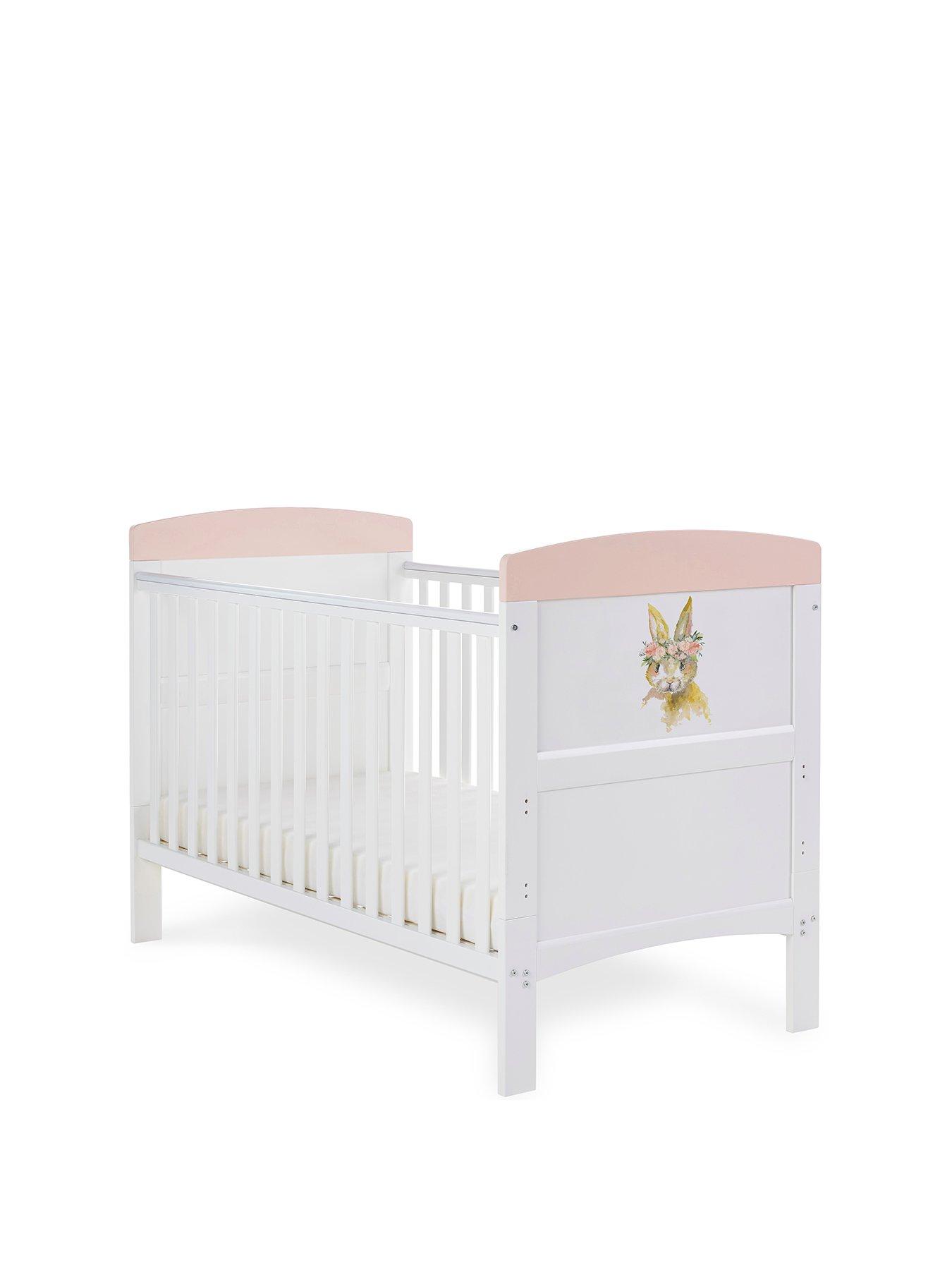Obaby Grace Inspire Cot Bed Rabbit - Pink