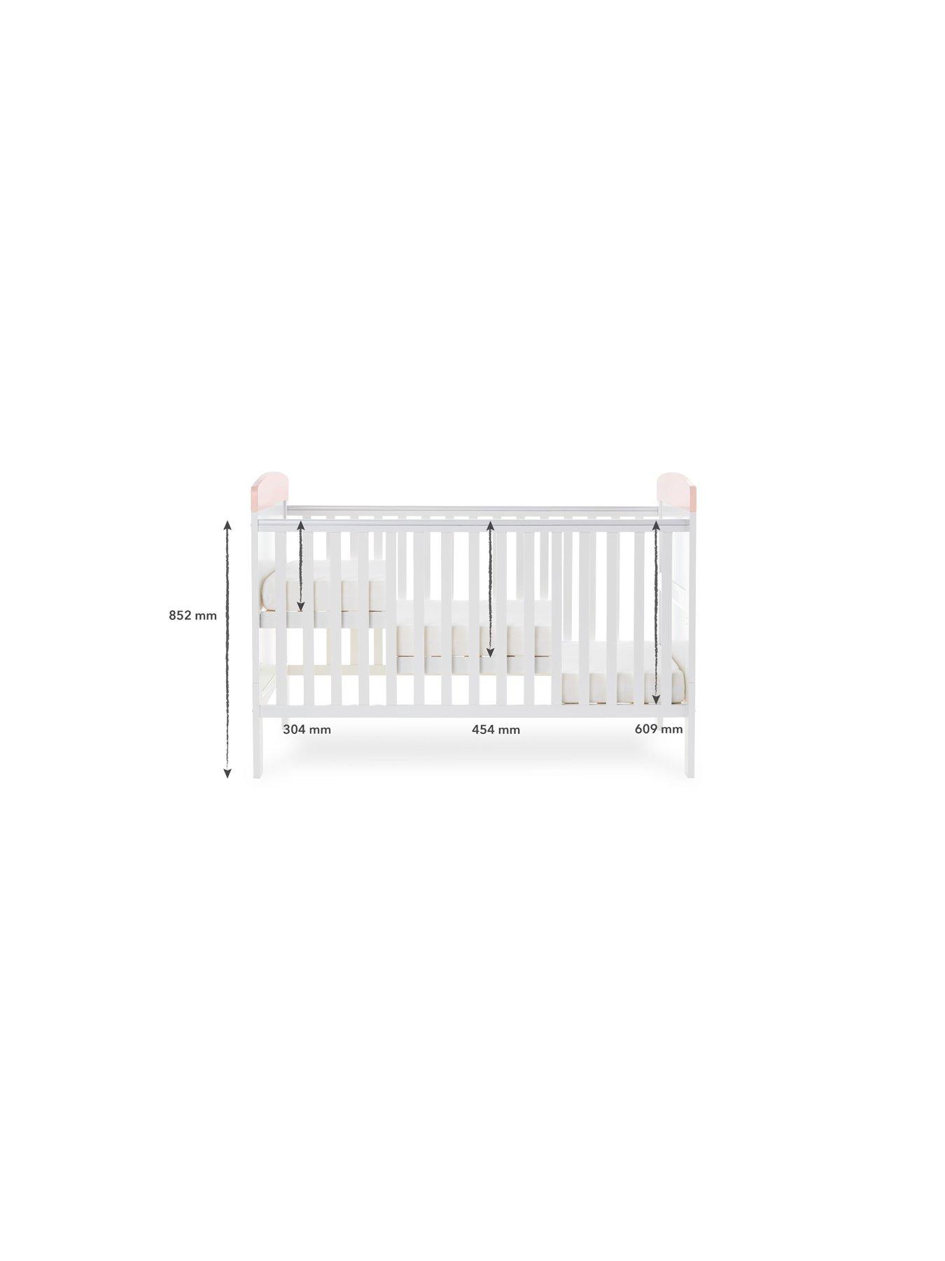Image 5 of 5 of Obaby Grace Inspire Cot Bed Rabbit - Pink