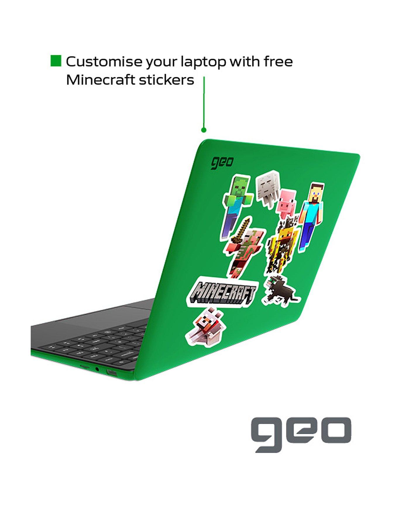 GeoBook 140 Minecraft Laptop - 14 inch HD, Intel Celeron, 4GB RAM, 64GB  Storage, Microsoft 365 Personal included - Green