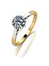  image of moissanite-9ct-gold-100ct-equivalent-solitaire-ring