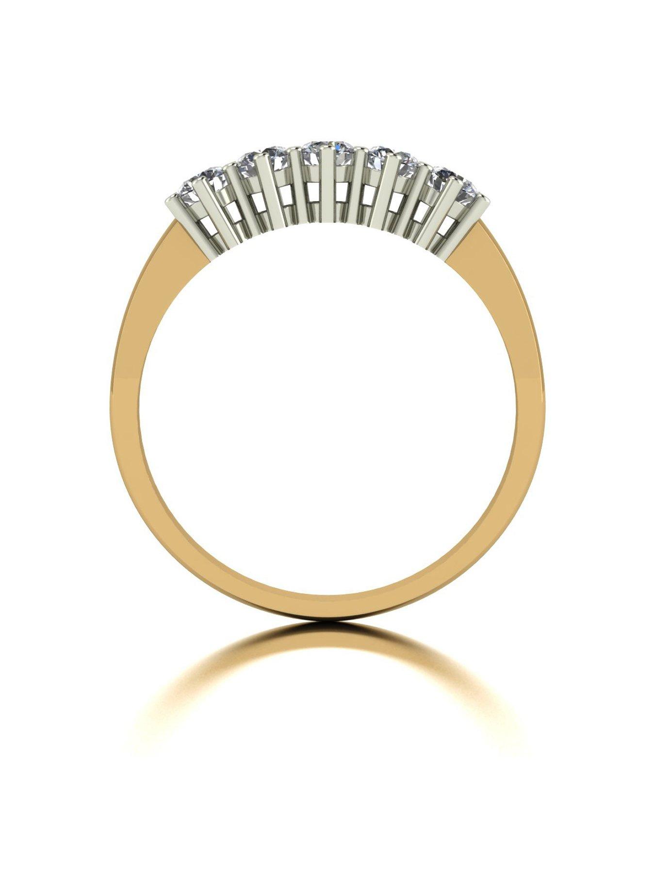 Image 2 of 5 of Moissanite 9ct Gold 0.50ct Total Five Stone Eternity Ring