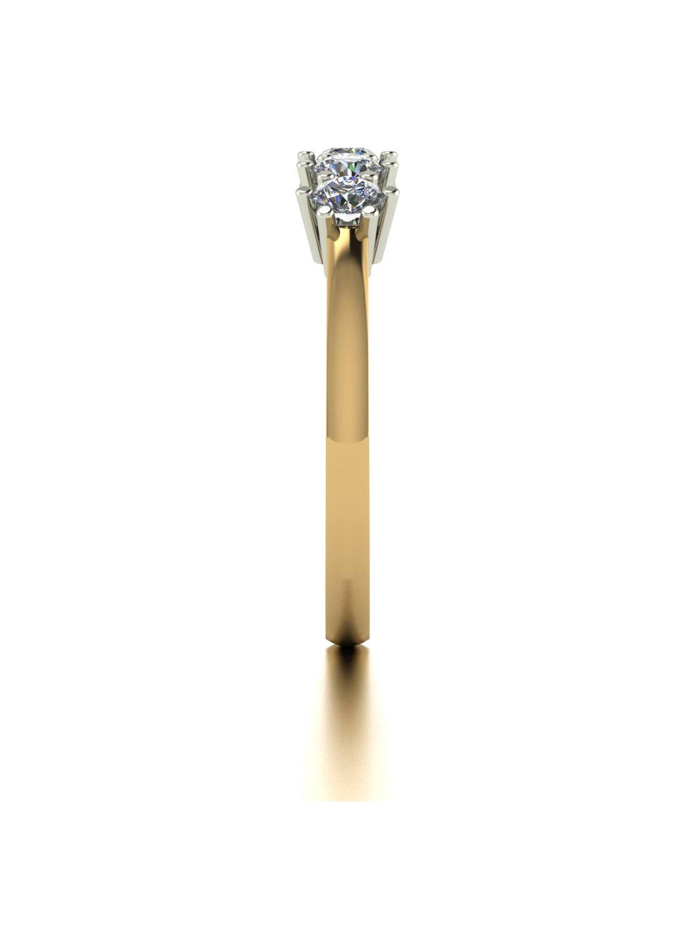 Image 3 of 5 of Moissanite 9ct Gold 0.50ct Total Five Stone Eternity Ring