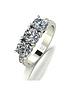  image of moissanite-lady-lynsey-moissanite-white-9ct-gold-200ct-total-trilogy-ring
