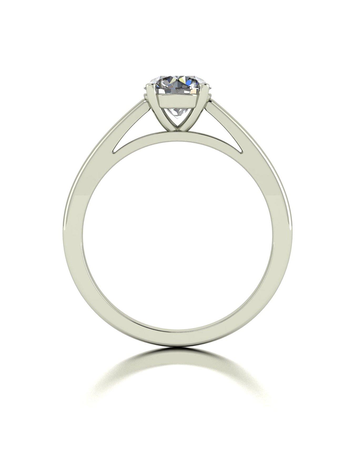 Jewellery & watches Lady Lynsey Moissanite 9ct White Gold 1.00ct Solitaire Ring