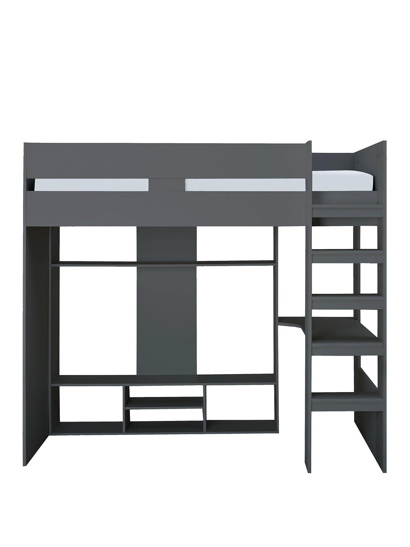 Xander High Sleeper Gaming Bed with Mattress Options (Buy and Save