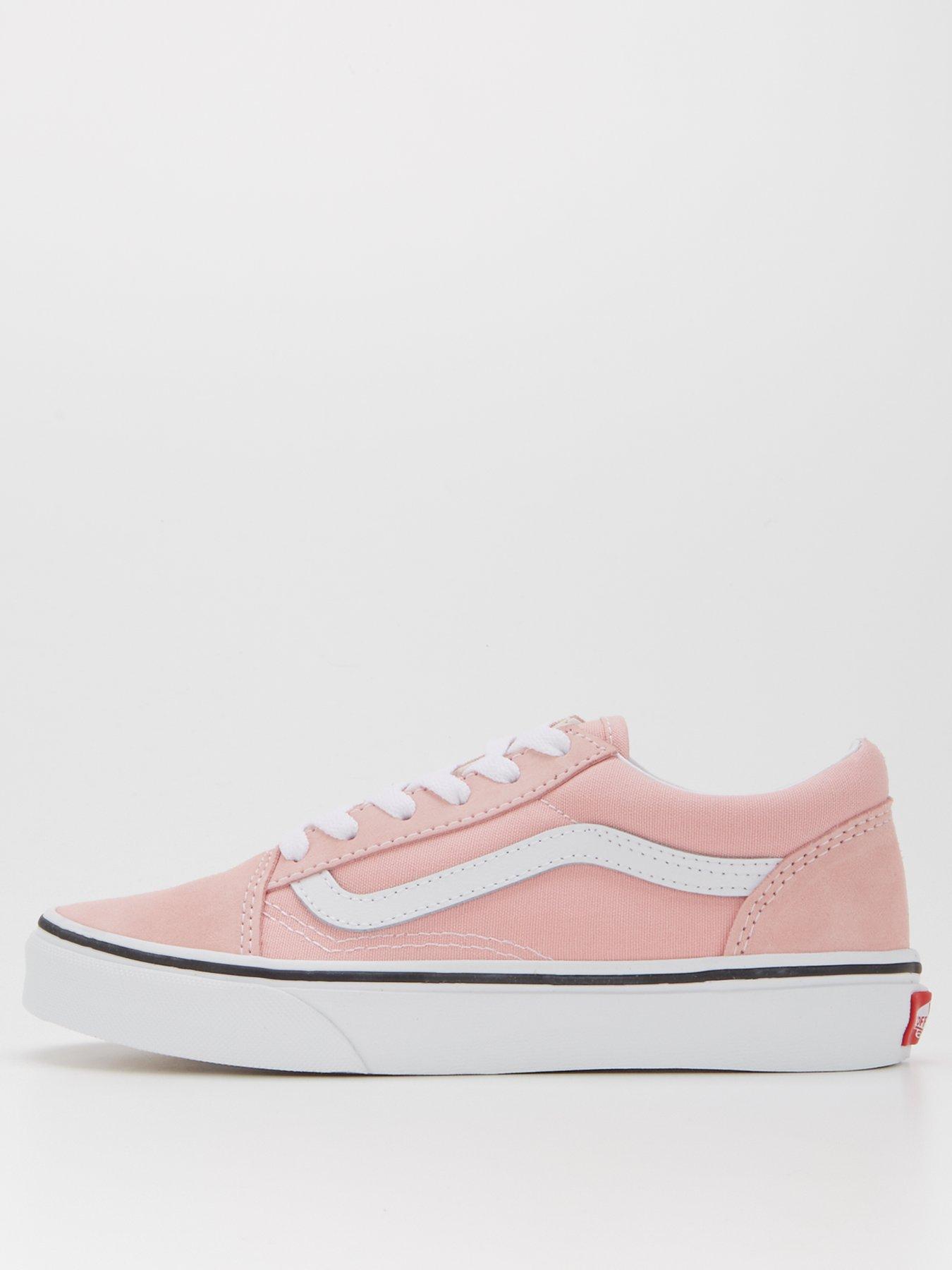 Vans Junior Girls Old Skool Trainers - Pink/white