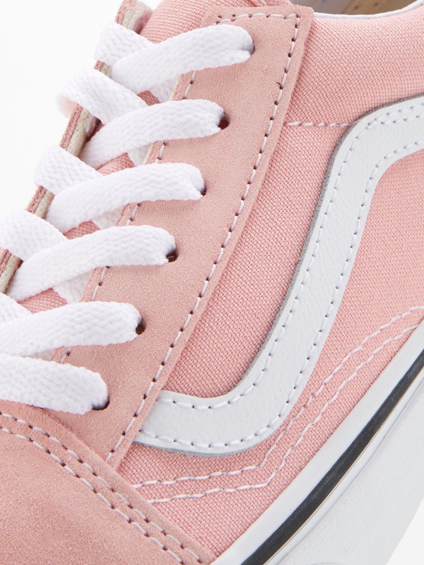 Vans Junior Girls Old Skool Trainer Pink White Very