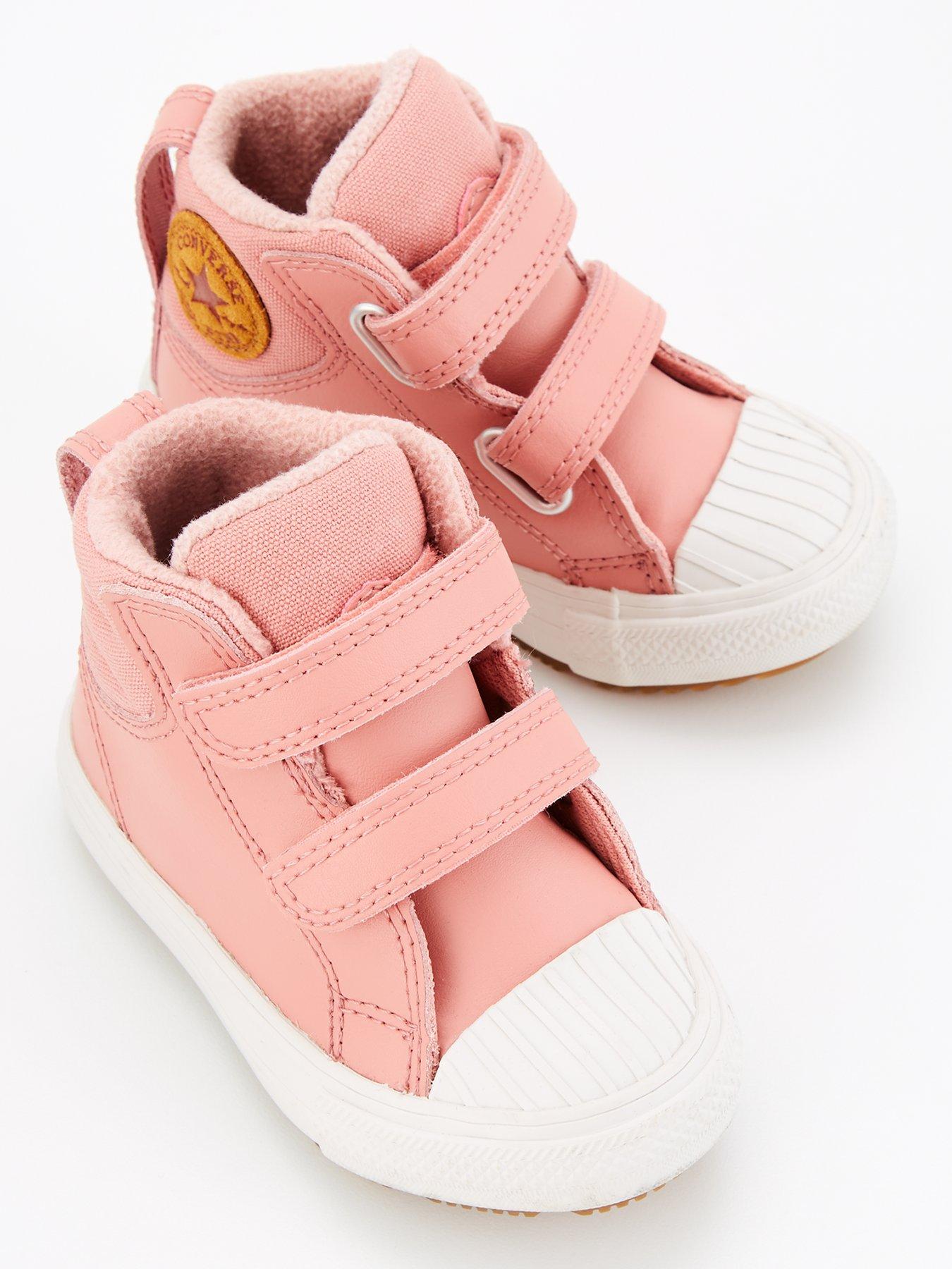 Prestige Sidst Mona Lisa Converse Chuck Taylor All Star Berkshire Boot Hi Infant Trainer - Pink/White  | very.co.uk