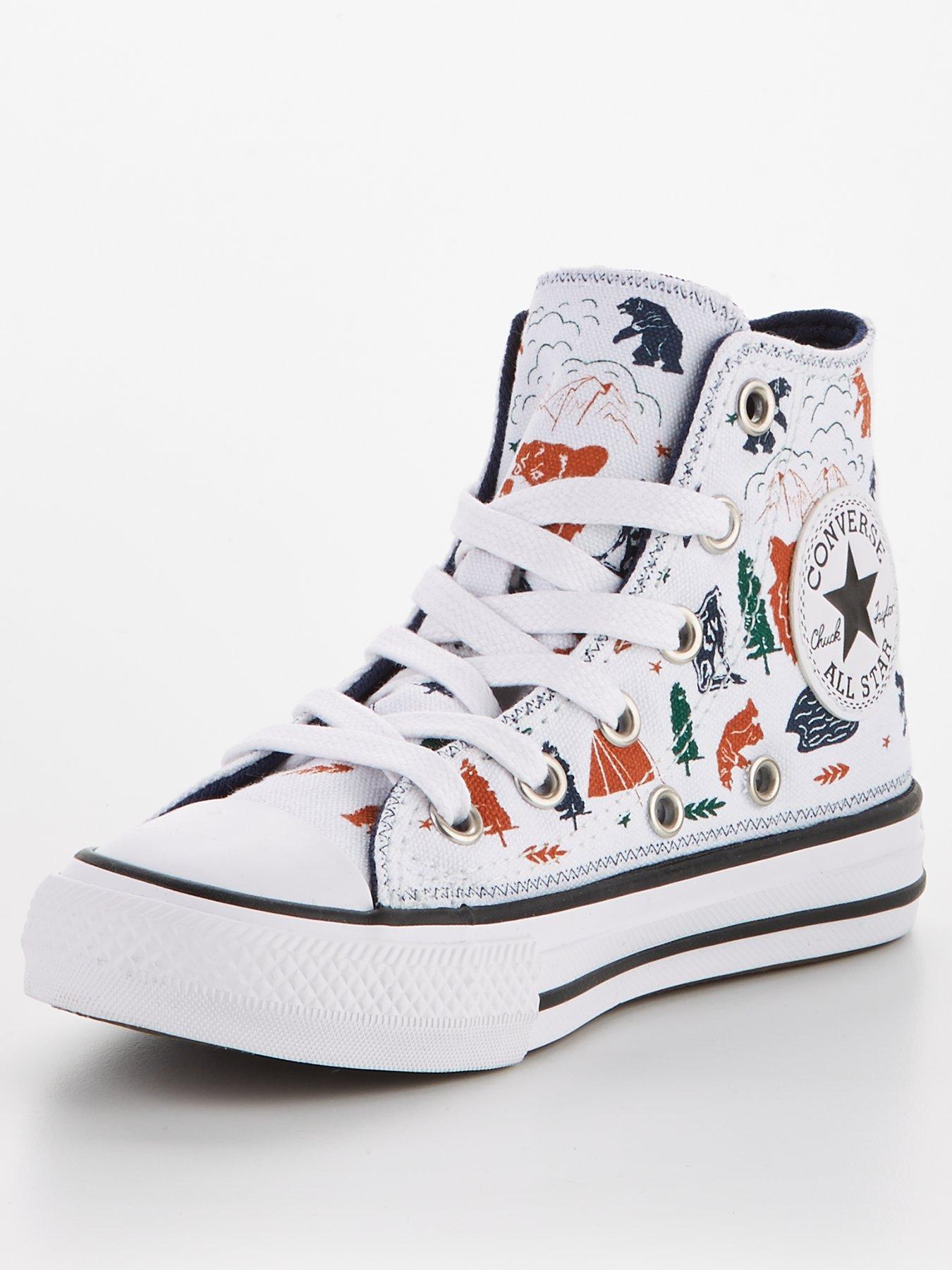 Trainers Chuck Taylor All Star Hi Childrens Trainer - White/Print
