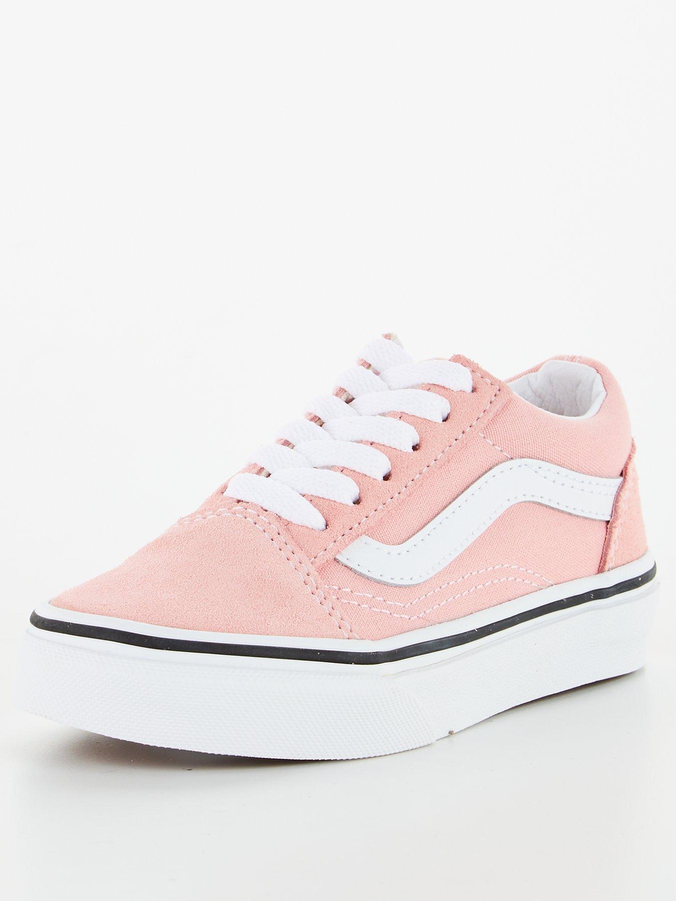 Hot pink cheap and white vans