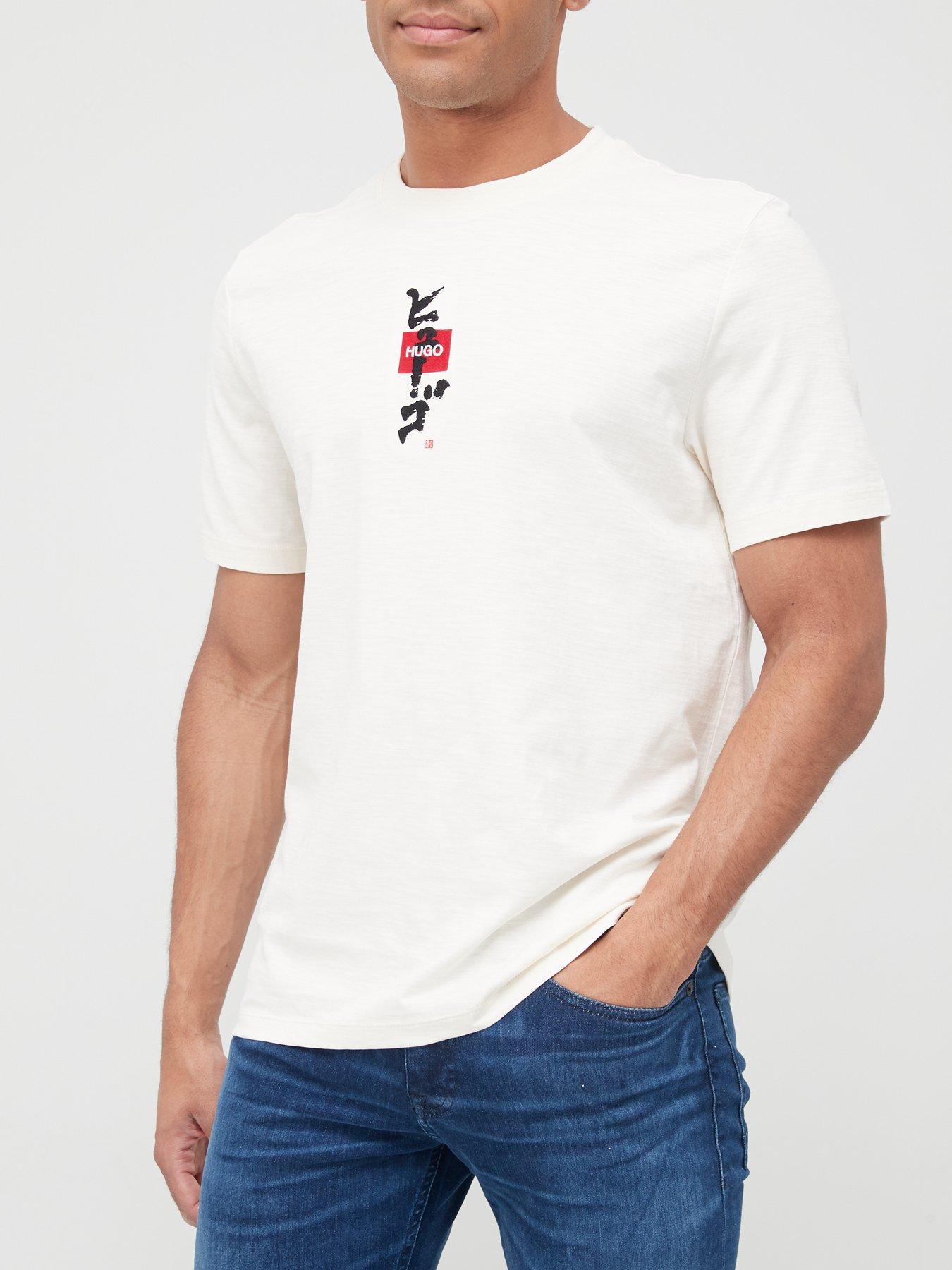  Dasabi Calligraphy Logo T-Shirt - Natural/White
