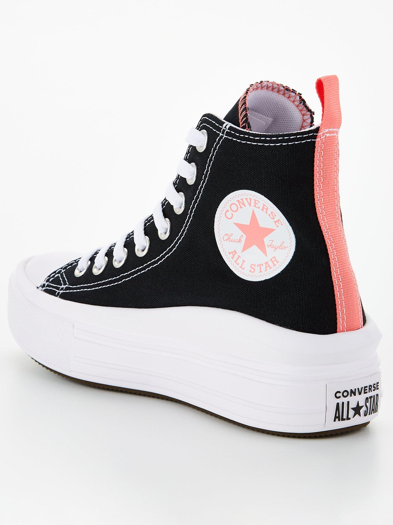 Converse Junior Chuck Taylor All Star Hi Top Trainers Black White Very