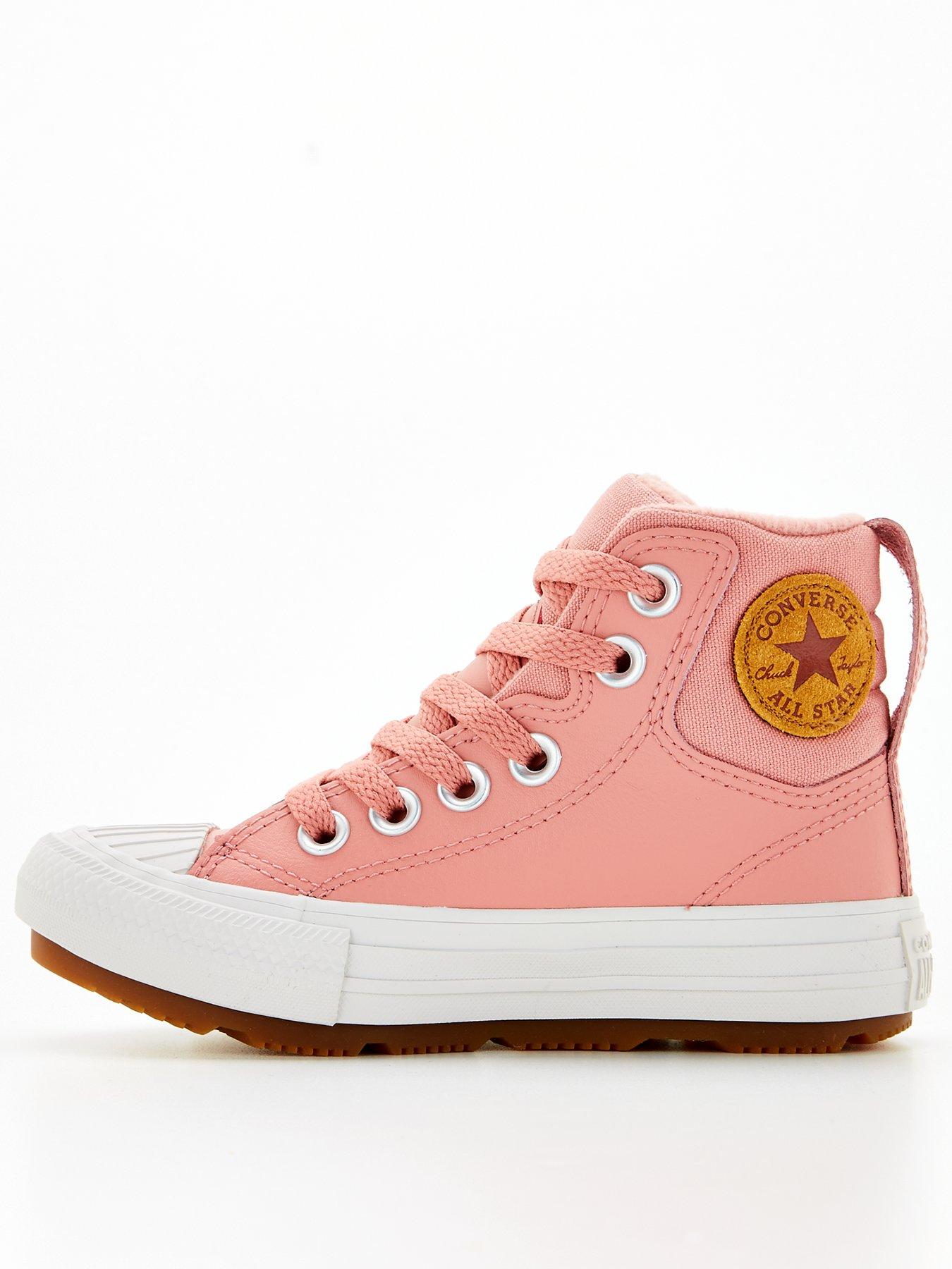 Converse Chuck Taylor All Star Berkshire Boot Hi Children s Trainer Pink White Very