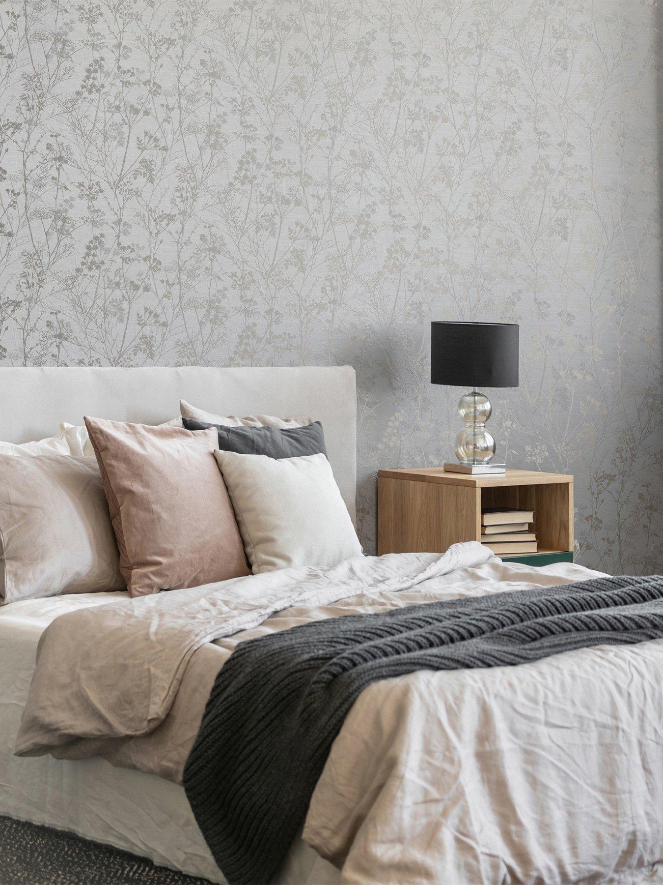 Superfresco Hedgerow Grey / Pale Gold Wallpaper