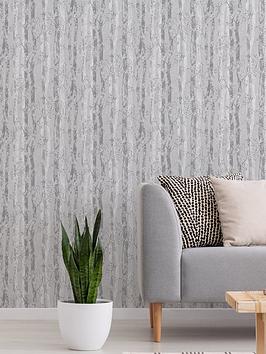 Sublime Dappled Trees Grey / Silver Wallpaper