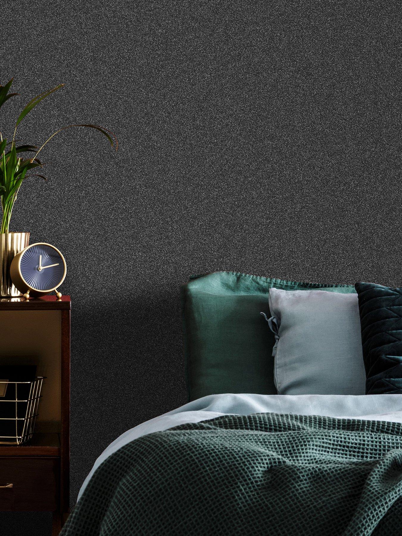 Product photograph of Sublime Dallas Sparkly Texture Black Wallpaper from very.co.uk