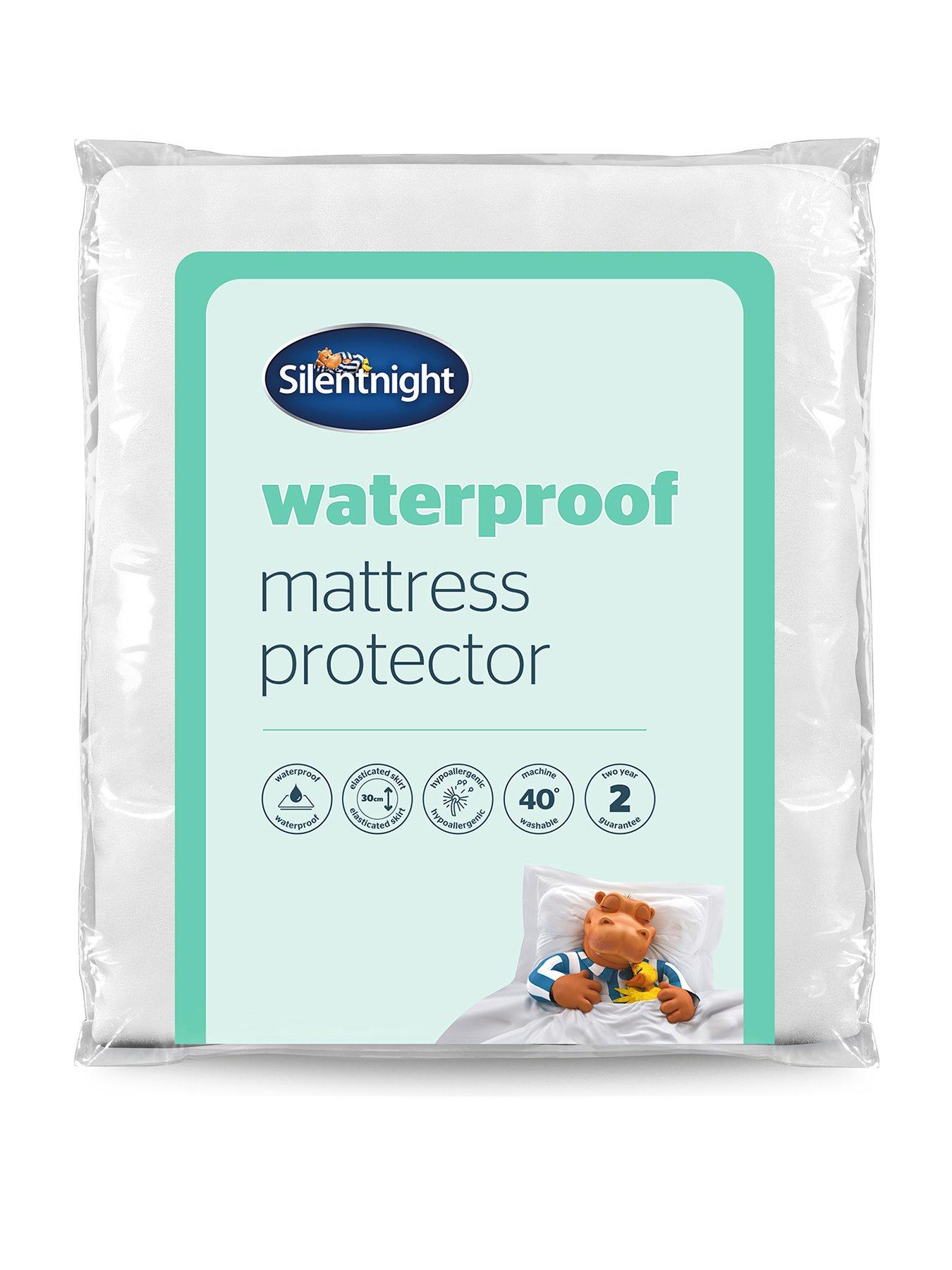 Image 1 of 7 of Silentnight Waterproof Mattress Protector - White