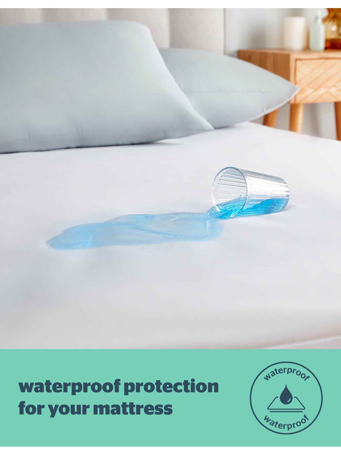 Image 3 of 7 of Silentnight Waterproof Mattress Protector - White