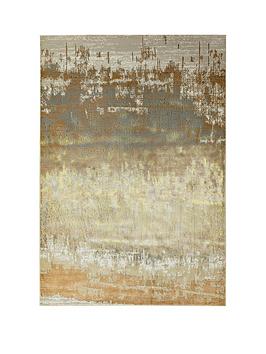 Product photograph of Asiatic Aurora Rug - Gold from very.co.uk