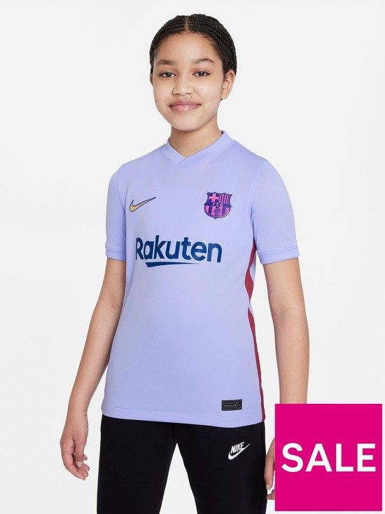 stillFront image of nike-youth-barcelona-2122-away-short-sleeved-stadium-jersey