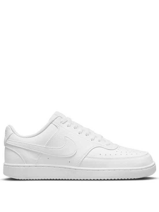 front image of nike-court-vision-low-whitewhite