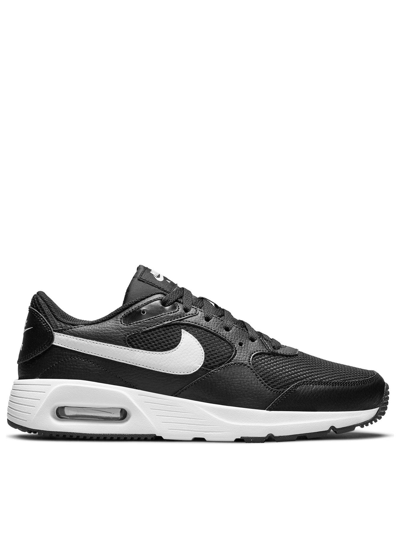 Nike air max in black best sale and white