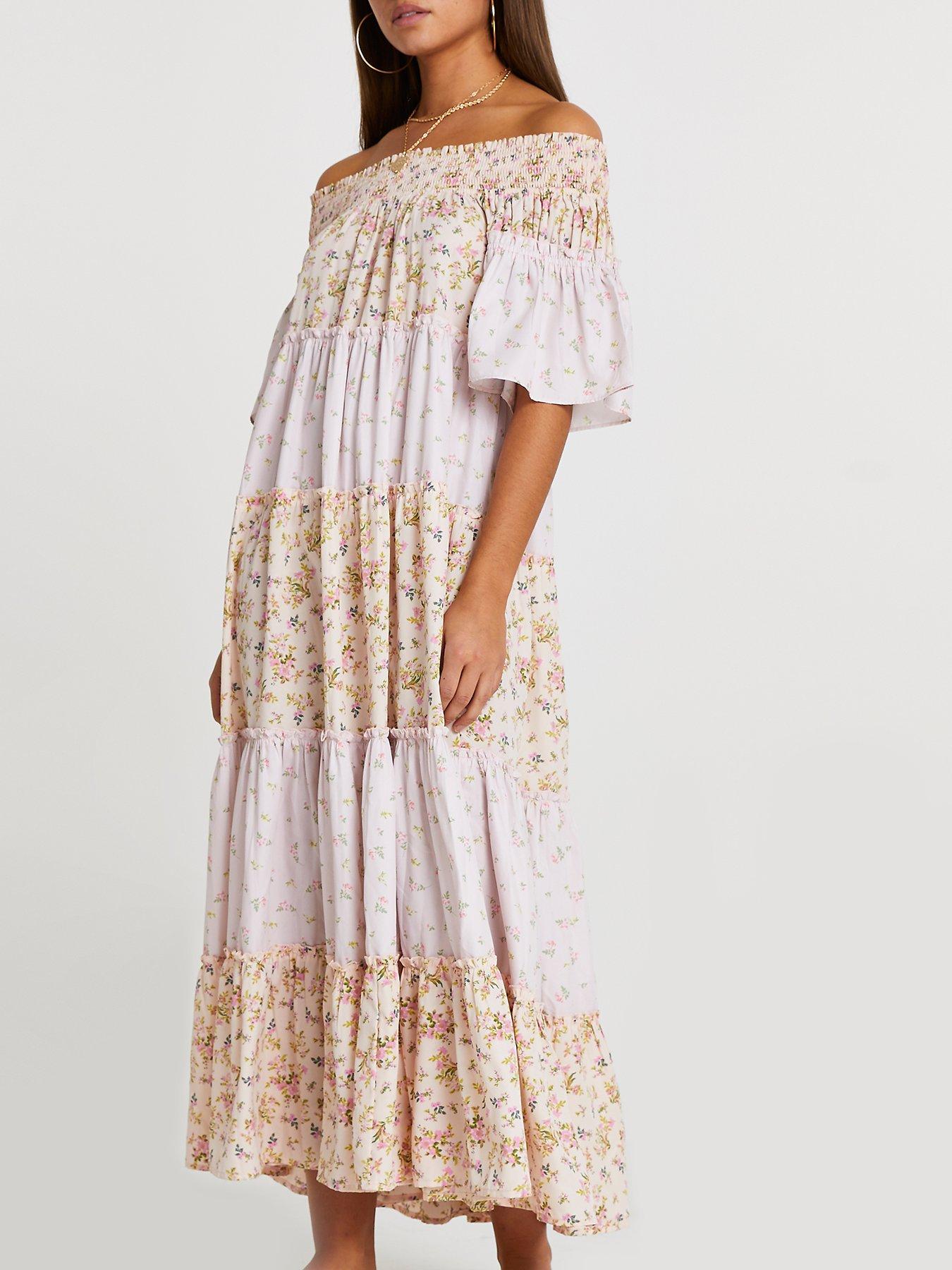 river island pink lace dress