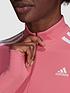  image of adidas-badge-of-sport-quarter-zip-top-pink