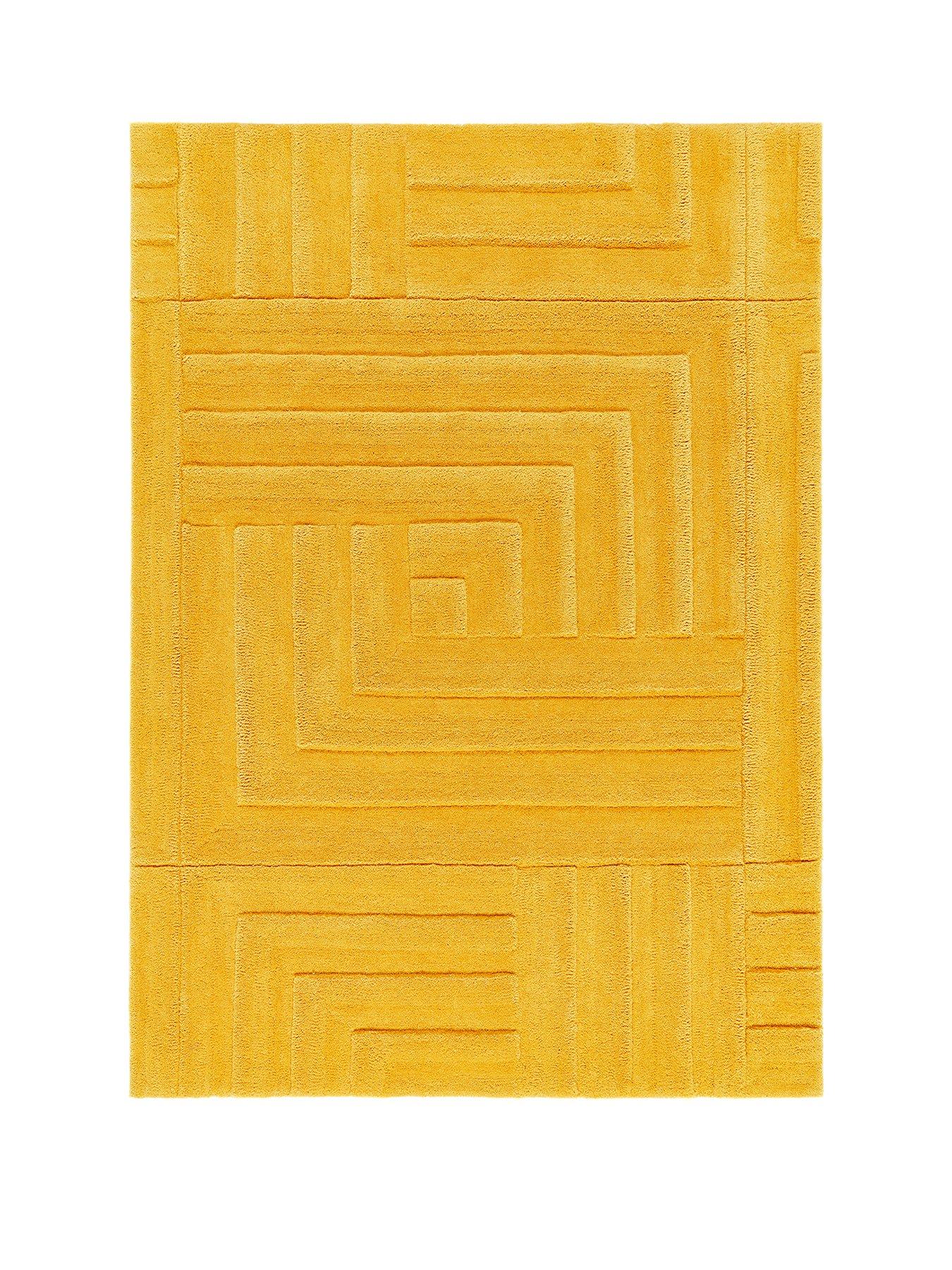 Product photograph of Origins Maze Wool Rug from very.co.uk