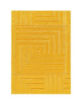 Product photograph of Origins Maze Wool Rug from very.co.uk