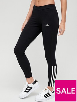adidas-essentials-3-stripes-78-leggings-blackwhite