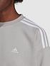  image of adidas-badge-of-sport-crop-crew-neck-top-grey