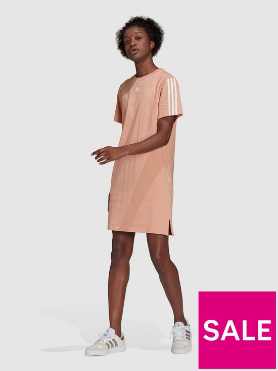 front image of adidas-essentials-3-stripes-dress